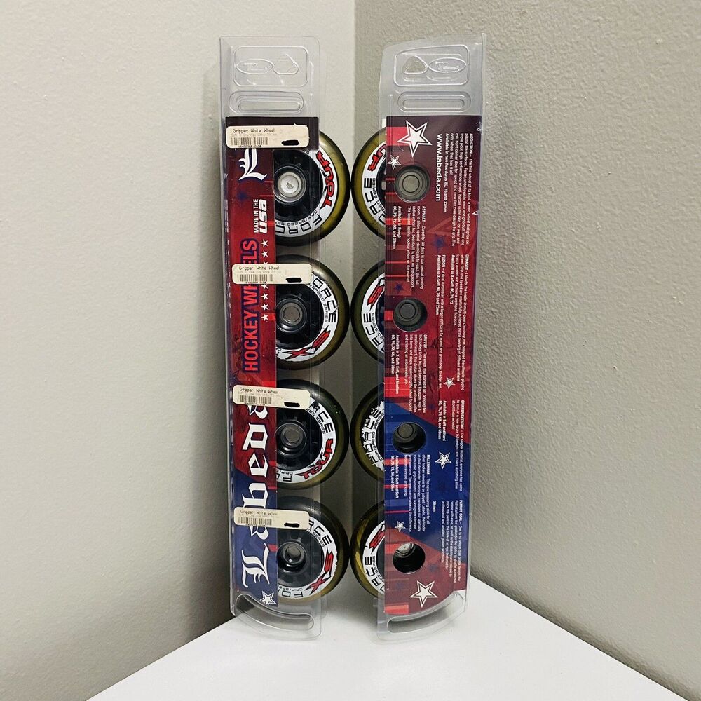 Labeda Gripper Soft Inline Roller Hockey Wheels 76mm 8-Pack Set, USA Made!